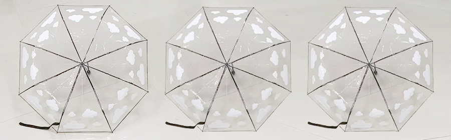 Folding transparent cloud umbrella