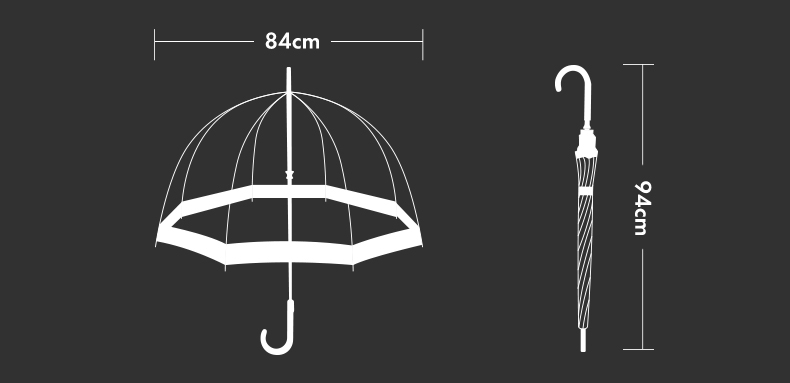 transparent birdcage umbrella
