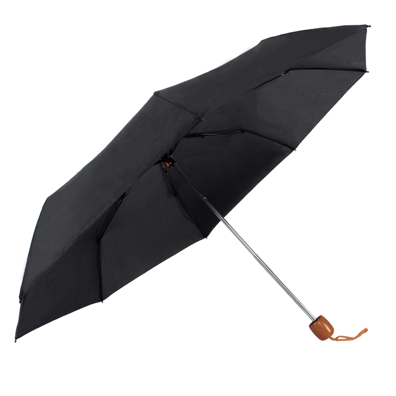 black folding umbrella