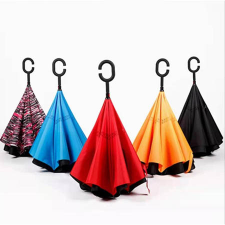 inverted c handle umbrella