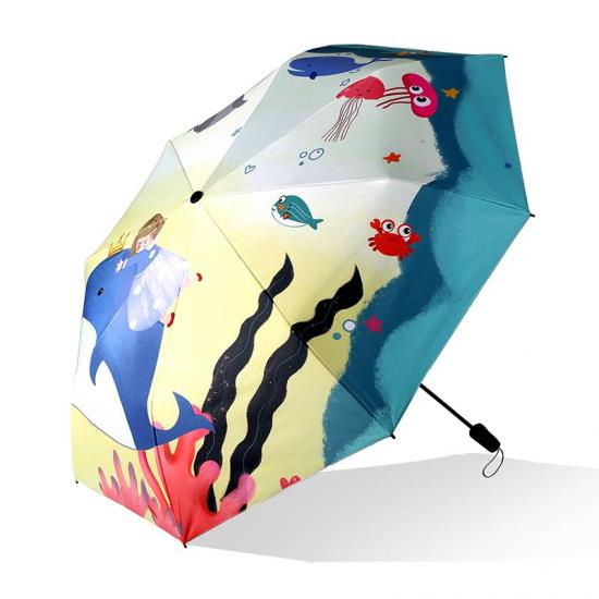 Customised Womens Strong 3 Folding Umbrella