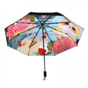 black folding umbrella