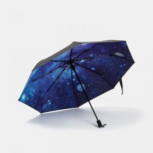 Starry Sky Printing folding sun rain umbrella