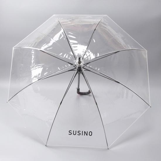 Custom Straight Golf Promotion Clear Transparent Rain Umbrella