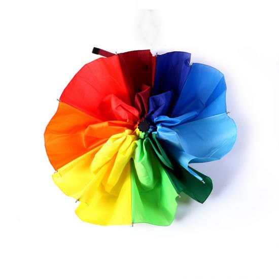 Promotional Large Rainbow Folding Gift Umbrella