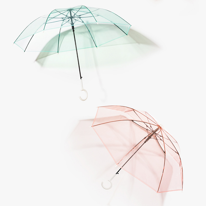 colorful transparent poe umbrella