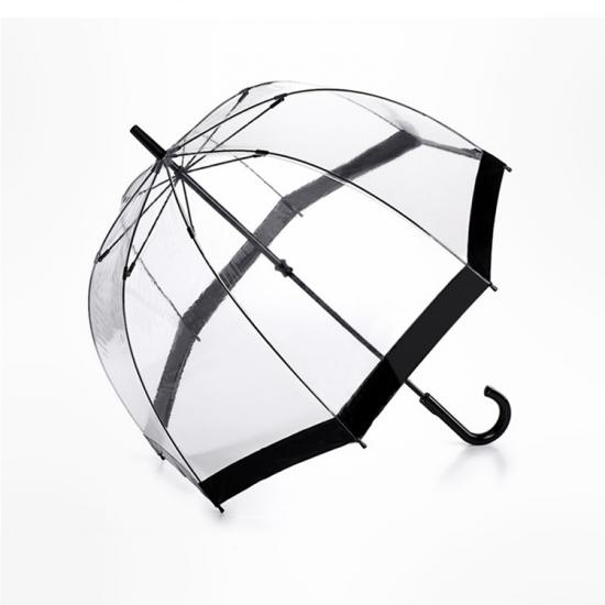 Manual Straight Handle Transparent Birdcage Umbrella