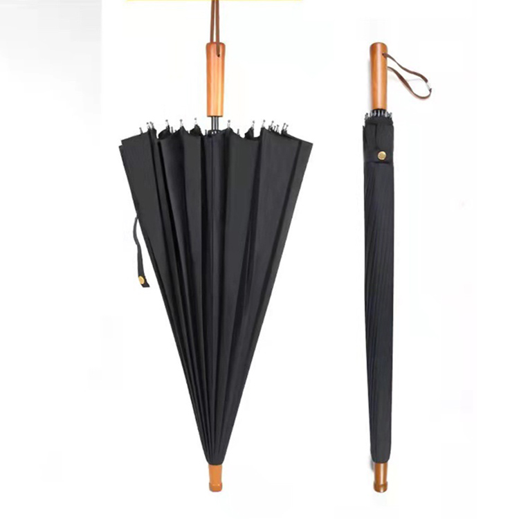 wooden handle golf umbrella