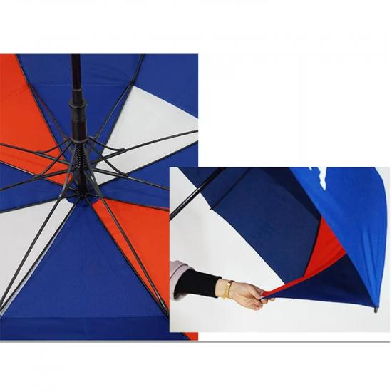 Custom Logo Golf Umbrella Auto Open Strong Windproof Printing Umbrella