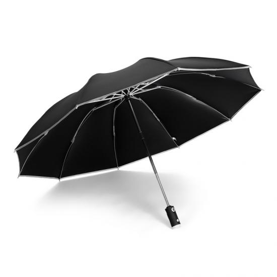 Custom Print Umbrella Fully Automatic Reverse Umbrella Wrapped Reflective Umbrella